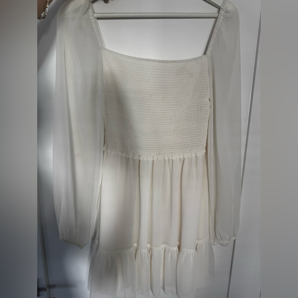 ARITZIA WILFRED MINI DRESS WHITW SIZE S
